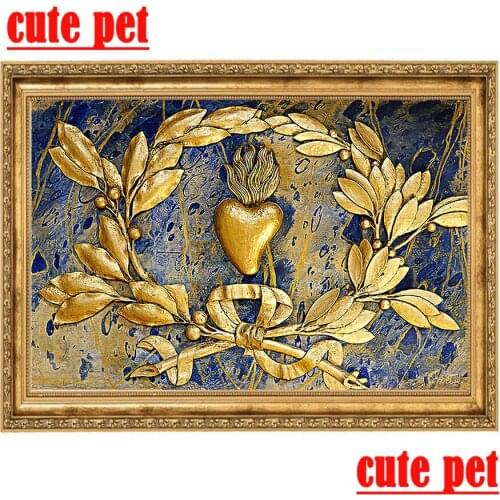 Sacred Heart DiamondPainting Religion DIY Wallpaper Diamond Mosaic No Frame CrossStitch Diamond Embroidery Round Decoration