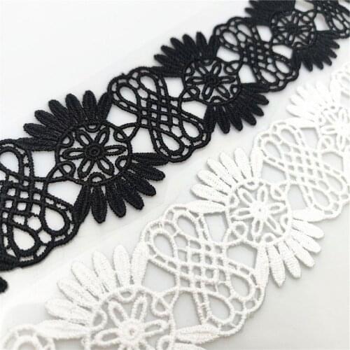 White Lace Trim 45/48mm Width High Quality Wedding Lace Fabric Handmade DIY Clothes Accessories 1yard