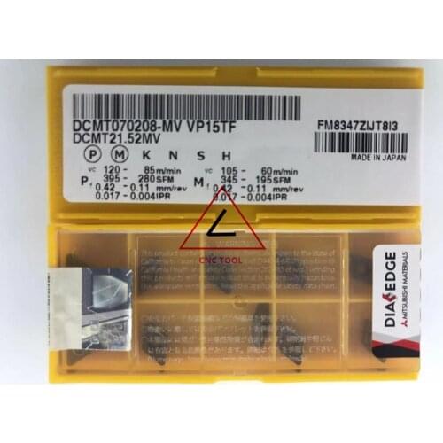 DCMT 070208 MV VP15F 10pcs original Mitsubishi turning insert DIAEDGE