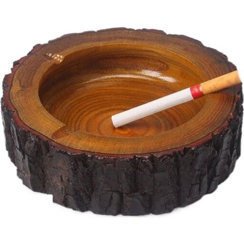 Wood Ashtray Bar Internet Cafe Ashtray Gift Log Creative Personality Gift Retro Ashtrays Portable Outdoor Ashtray