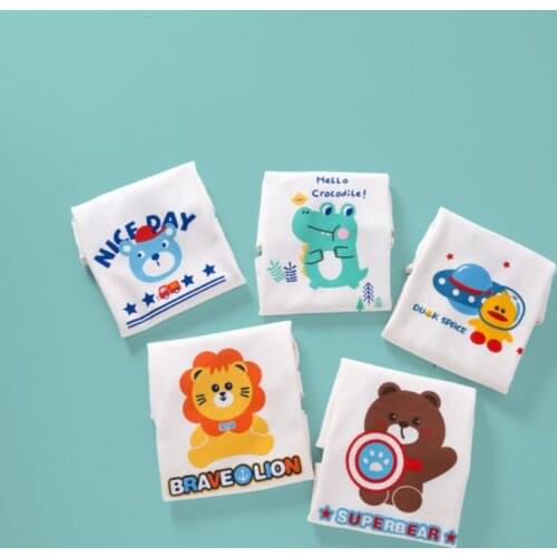 Summer Child Short-Sleeved Cotton Cartoon Sky Blue Red Bear and Car Boy and Girl Clothes