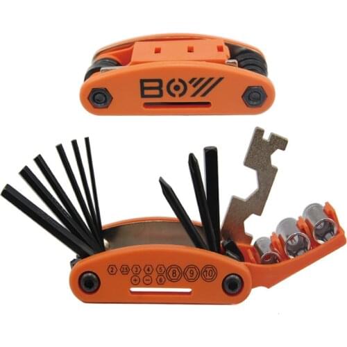 15 in 1 multi Bicycle Tools folding mini Multi-Function Hex Bicycle Combination Repair Kit mountain bike mtb multitool tools