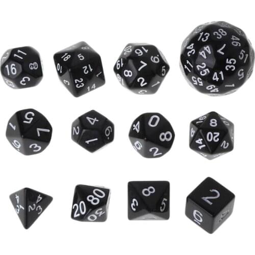 270C 12pcs/Set Multi-sided Polyhedral Dice D4 D6 D8 D10 D12 D20 D24 D30 D60 Dungeons
