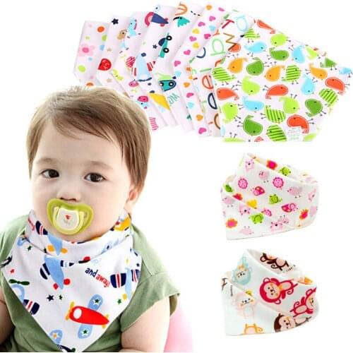 Baby Bibs Reusable Washable Cotton Baby Bibs Burp Cloth Print Arrow Wave Triangle Adjustable Meal Bib Infant Bibs Burp Cloths
