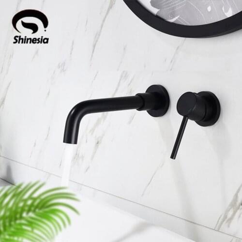 Wall Mounted Bathroom Basin Sink Fauce Waterfall Basin Sink Mixer Tap Single Handle Swivel Spout Cold & Hot Water Tap