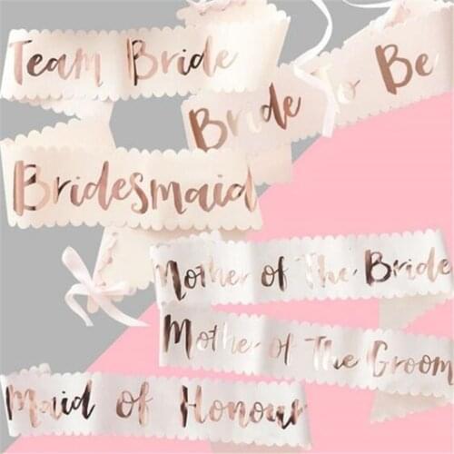 Bride of the team to be in Rosa Sash Hen Bachelorette Party Wedding Decorations Ombro Bride to Be Fountains of the Party