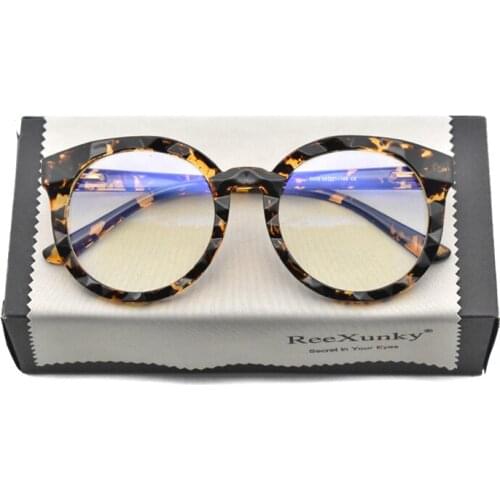 New Unisex Anti Blue Ray Computer Glasses Women Vintage Round Frame Gaming Glasses Men Anti Eye Eyestrain light Blocking Eyewear