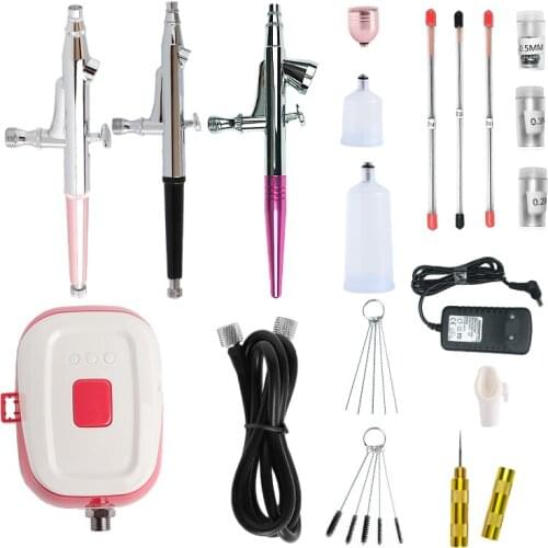 Onnfang Noiseless Mini Airbrush Compressor Kit 7ml&20ml&40mlBeauty Nail Beauty Makeup Cake Art Painting Household Compressor