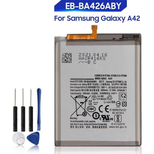 Original Replacement Battery For Samsung Galaxy A42 EB-BA426ABY Genuine Phone Battery 5000mAh