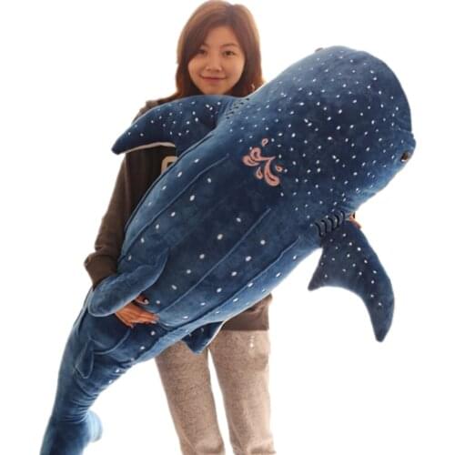 50/100CM New Cartoon Blue Shark Stuffed Plush Toys Big Fish Whale Baby Soft Animal Pillow Dolls Children Birthday Gifts