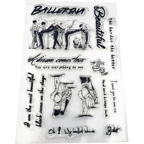 Dream Ballet Transparent Silicone Clear Stamps DIY Seal for Scrapbooking Card Making Photo Album Decorative Stamp Sheet