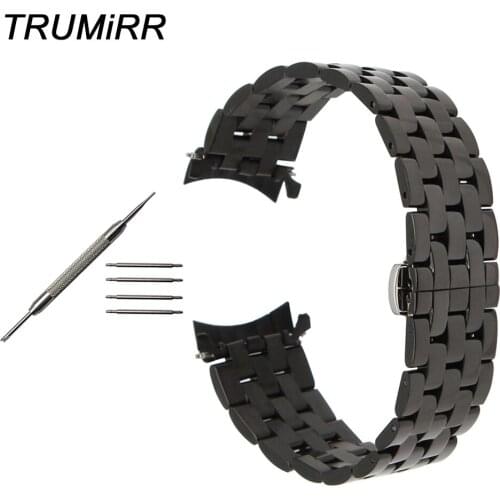 18mm 20mm 22mm 24mm Stainless Steel Watchband Curved End Strap for Breitling Men Women Watch Band Butterfly Buckle Belt Bracelet