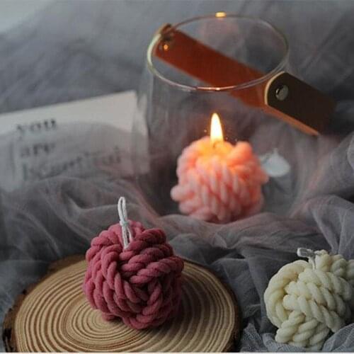3D Silicone Mold for Candle Making Cakes Yarn Ball Shape Candle Mold Cute Mousse Chocolate Cake Resin Candle Wax Molds