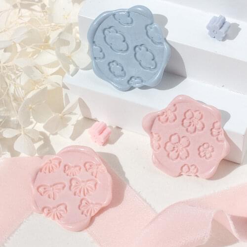 Custom Wax Seal Kit Cloud Stamps Cherry Sets Blossom Sakura Sealing Beads Stamp Set Envelope Wedding Gifts Postcard Tools