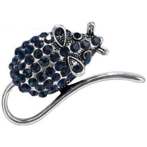 Rhinestone Mouse Brooch Pins Fashion Jewelry Vintage Brooch Pins Austria Crystals Imitation Pearl Flower Brooches Wedding Decor