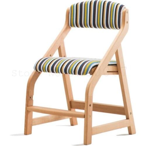 Children learn chair can lift students real wood chair JiaoZi chair desk chair back of a chair desk chair