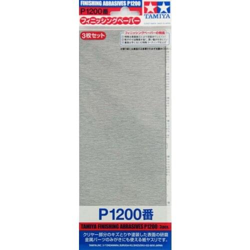 Tamiya 87058 Finishing Abrasive Sand Paper P1200 3pcs Plastic Model Craft Tools
