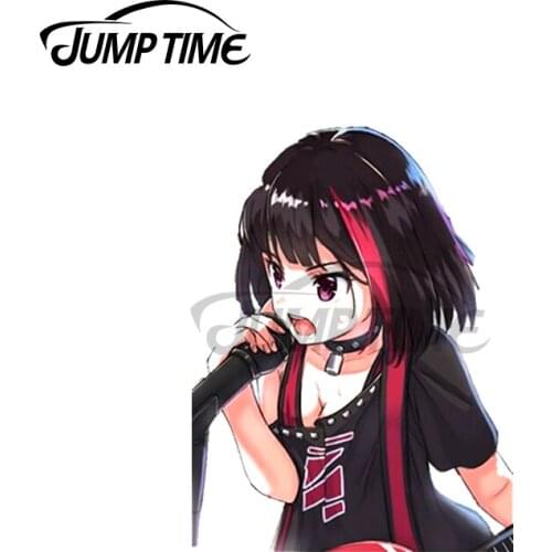 Jump Time 13 x 7.7cm For Hentai Haven Anime Girl Vinyl Car Stickers Air Conditioner Decal Trunk Occlusion Scratch Decoration