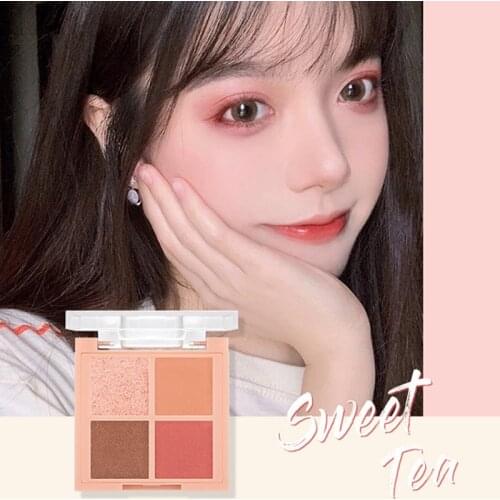 High Quality 4 Colors Eyeshadow Palette Matte Shimmering Naturally Long Lasting No Smudging Eye Shadow