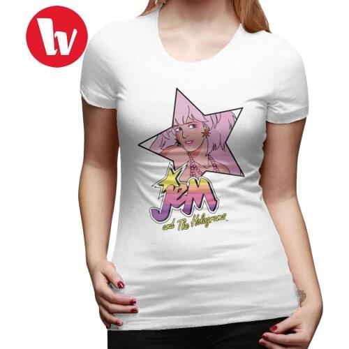 Madonna T-Shirt Jem And The Holograms Star Cute Kawaii T Shirt Graphic Street Wear Women tshirt Funny Ladies Tee Shirt