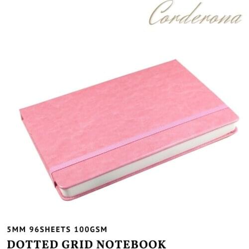 Cute Candy A5 Dotted Bullet Grid Journal Corderona Hard Cover Elastic Band Notebook