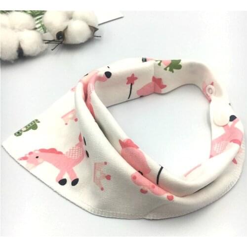1pcs Animation Bib Burp Cloth Baby Bibs Boys Girls Animal Print Smock Cotton Baby Scarf Feeding Collar Burp Baby Accessories