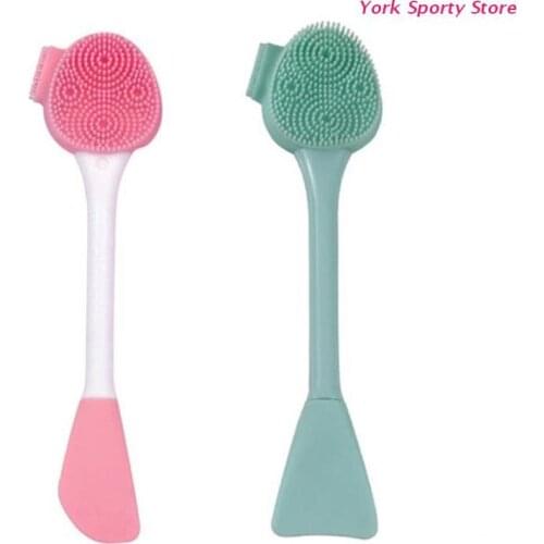 2Pcs 4 in 1 Face Scrubber Nose Cleaning Cream Applicator Mask Collector Facial Exfoliator Cleansing Brush Great For Face Clean