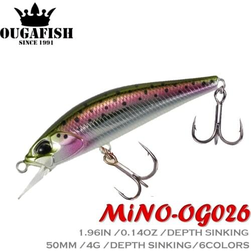 2021 Fishing Tackle Minnow Lure Sinking Baits Accessories Weights 4g 5cm Pesca Saltwater Lures Trolling Artificial Bait Fish