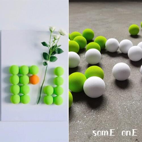 40mm Solid Sponge Ball Green White DIY Dolls Decor Painting Photo Props Wedding Party Decor Handicrafts Designer Material