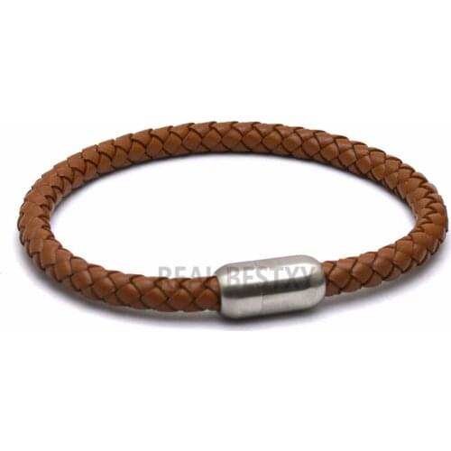 5pcs/lot Leather Bracelets for Men Stainless Steel Bar Engrave Name Inspiration Pulseira genuine leather bangles for men jewelry