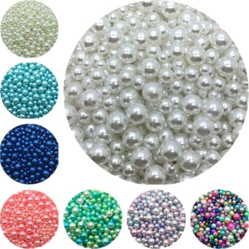 4-10mm Mix Acrylic Spacer Beads Imitation Pearls Round Loose Beads No holes For Jewelry Making For DIY Garment Pearls Beads