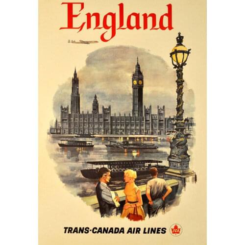 ENGLAND - Vintage Retro Travel Railways Photo Art Film Print Silk Poster for Your Home Wall Decor 24x36inch