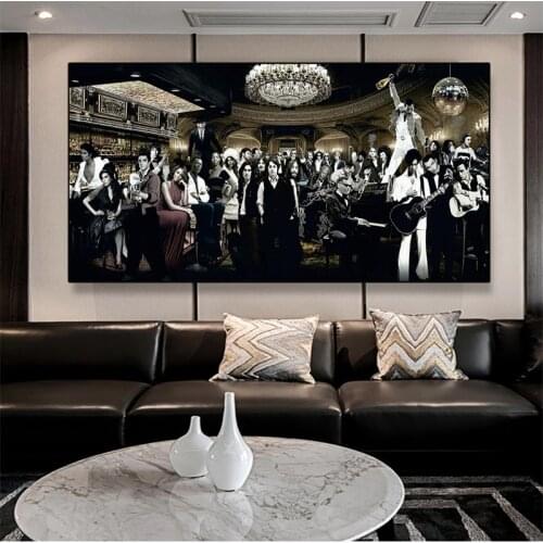 Large-scale Singer Star Party Character Canvas Painting Music Seminar Posters Prints Funny Charater Art Wall Pictures Home Decor