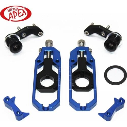 Chain Adjuster Tensions CNC Catena Rear Axle Spindle With Swing arm Spool Fit for Aprilia RSV4 2009 2010 2011 2012 2013 2014
