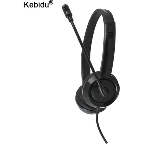 Kebidu Gaming Headset 3.5mm Microphone Adjustable Headband Wired Stereo Headset For Computer Laptop Noise Cancelling Earphone