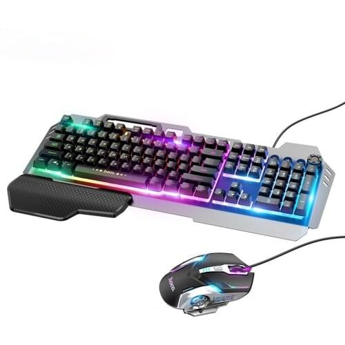 Luminous Gaming Keyboard and Mouse Set English Mechanical Keyboard Desktop Multimedia Keyboard Designed for Games