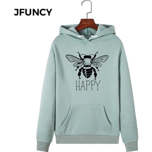 JFUNCY 2020 New Print Women Hoodie Long Sleeve Autumn Pullover Female Hooded Sweatshirt Woman Casual Hoodies Sportwear