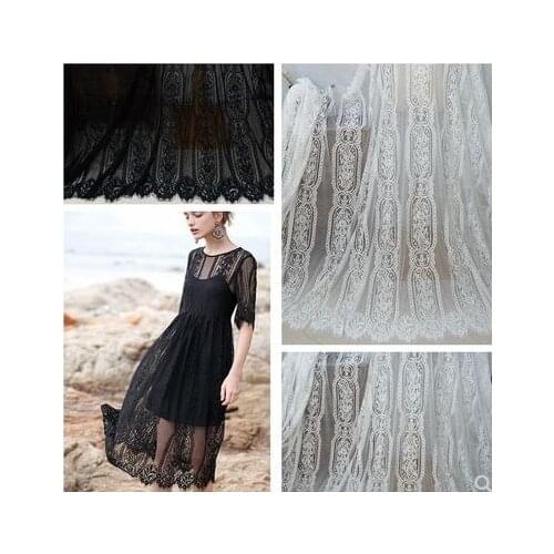 Full-width Positioning Retro jacquard Hollow out Eyelash Lace Fabric 150CM Handmade diy Clothing Accessories Material