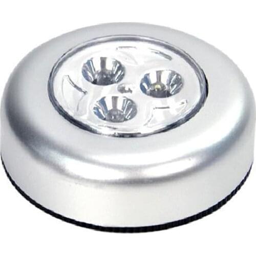 Stick Pat Lamp Touch Lamp Kitchen Cabinet Light LED Night Light Sensor Battery-powered Bedside Emergency Lamps Home Decor 3 LED