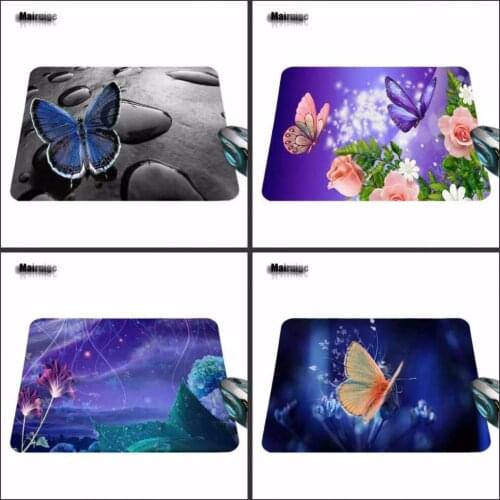 Mairuige Beautiful butterfly Cartoon Personalized Durable Mouse Pad Mat Comfort Me Pads Size for 20x25cm 18*22cm and25*29cm