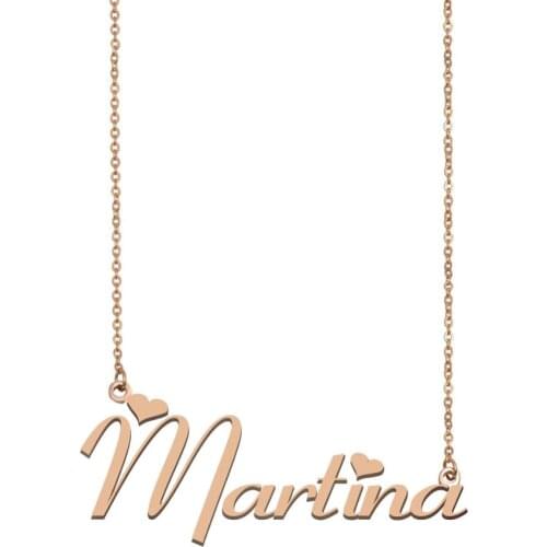Martina Name Necklace , Custom Name Necklace for Women Girls Best Friends Birthday Wedding Christmas Mother Days Gift