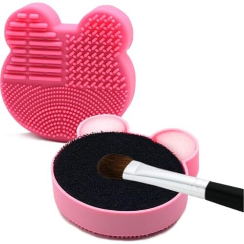 Multifunction Makeup Brush Cleaner Beauty Powder Remover Makeup Brush Dry And Wet Cleaning Silicone Sponge Tool