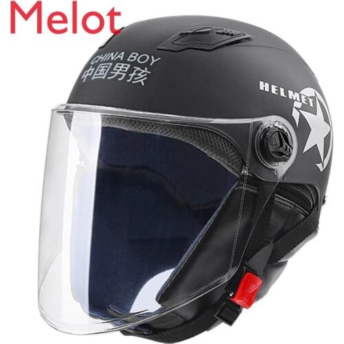 Four Seasons Autumn Winter Couple Helmet Mens and Womens Breathable Protective Sun-Proof Motorcycle Personality Helmet Gray