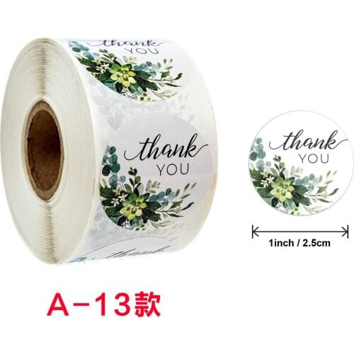 500pcs Gift Sealing Stickers Thank you Love Flowers Diary Scrapbooking Stickers Festival Birthday Party Gift Decorations Labels