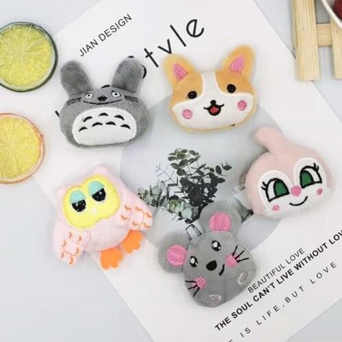 10Pcs/lot Cartoon Plush Patches DIY Cotton-filled Accessories Childrens Headwear Clothing Decorations DIY Handmade Material