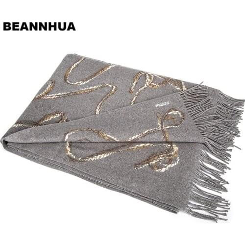 BEANNHUA 2017 Autumn and winter manufacturers wholesale, new thickening ladies, big imitation cashmere scarf, big pattern