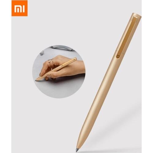 Original Xiaomi Mijia Metal Sign Pen 9.5mm Signing Pen PREMEC Smooth Switzerland Black Refill Gold/Silver Black ink