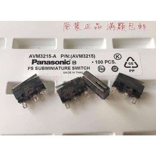Original new 100% AVM3215 hole foot 5A250V micro switch with handle 3pin limit switch