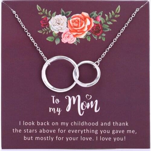 Mother Daughter Mom Heart Chain Necklaces Couple Lover Mothers Day Sister Christmas Gift Best Friends Jewelry Drop Shipping