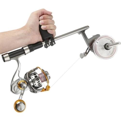 Portable Aluminum/Composite fiber Hand-held Fishing Line Winder Reel Line Spool Spooler System Fishing Line Accessories Tool